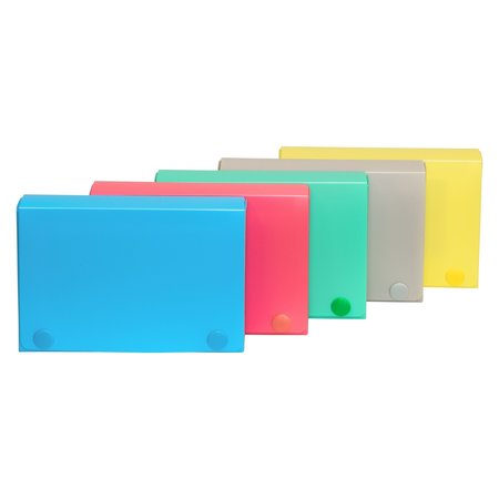 C-LINE PRODUCTS 3 x 5 Index Card Case, Assorted Colors Color May Vary Set of 24 Index Card Cases, 24PK 58335-DS